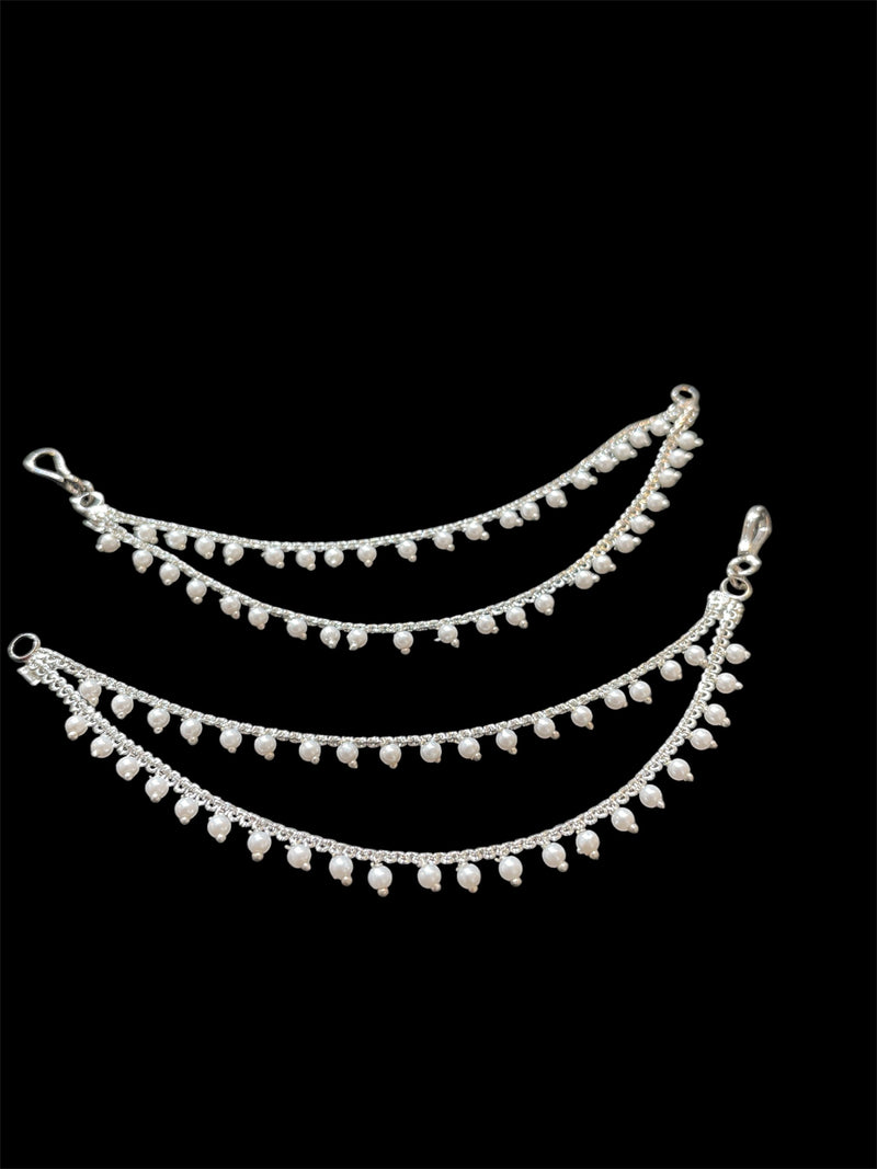 PA053 Silver Colour Two Line Sahara With Pearls