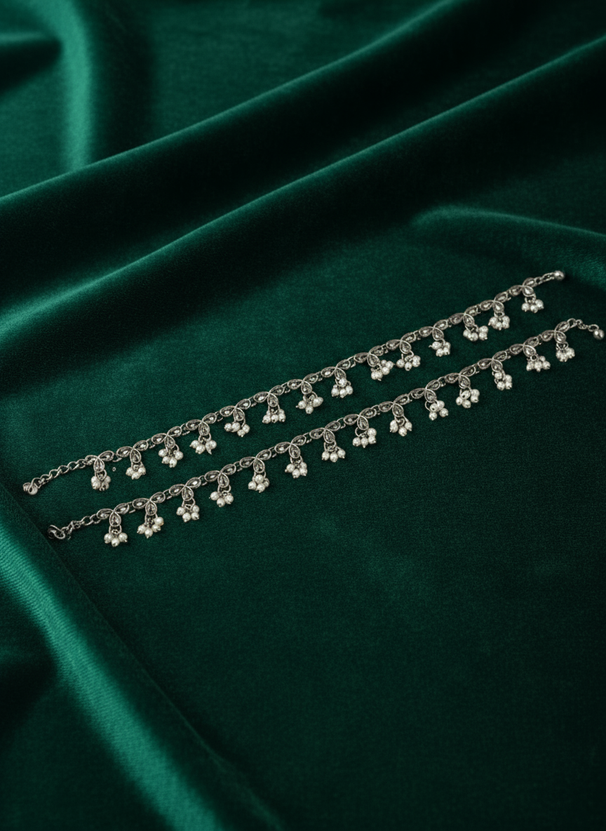 AM401 Gold Anklets polki