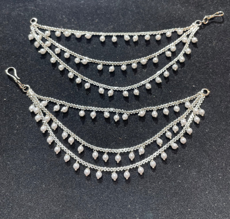 PA053 Silver Colour Three Line Pearls Sahara