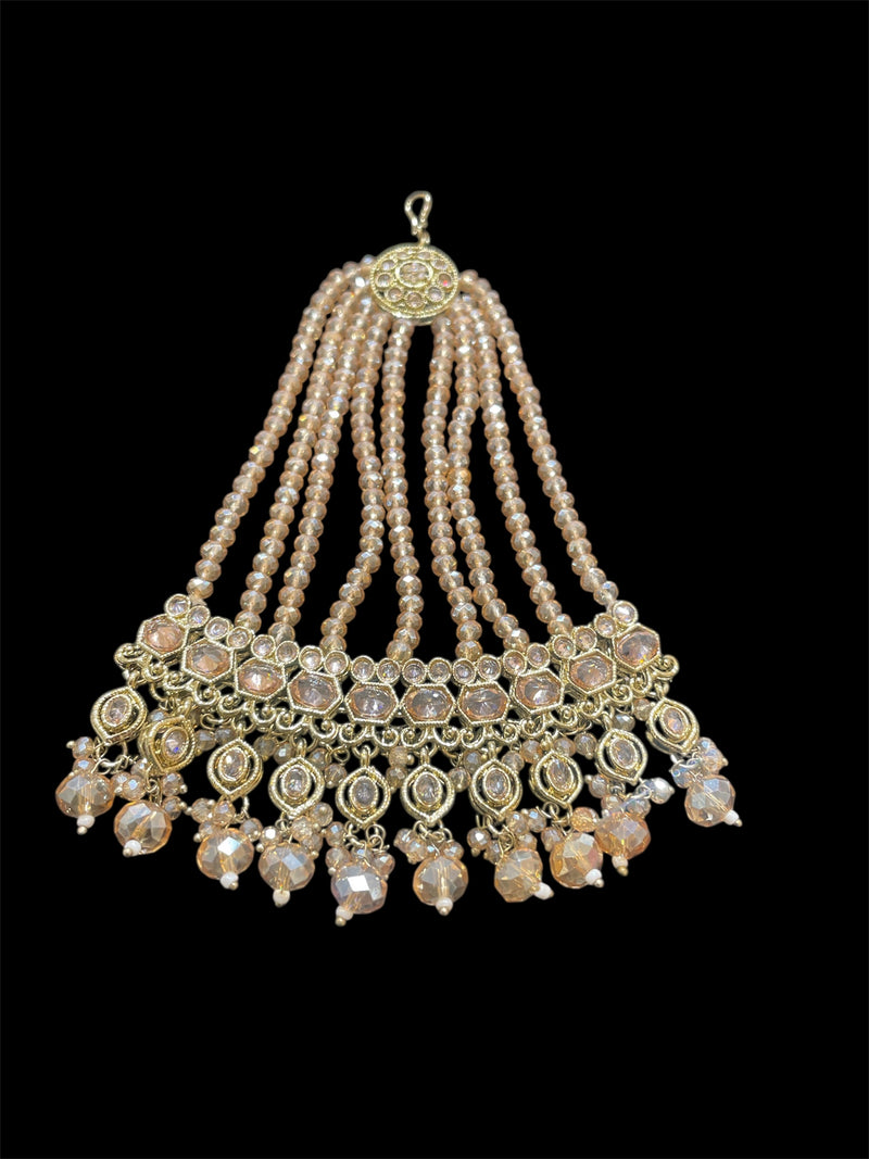 PA32 Champagne beads jhumar