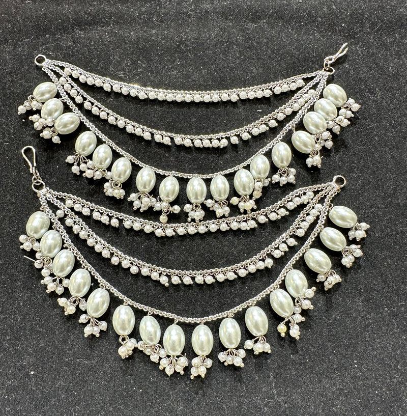 PA055 Silver Colour Three Line Pearls Sahara