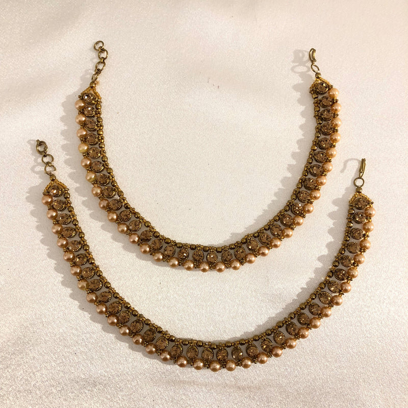 i09 antique anklets with pearls image 0