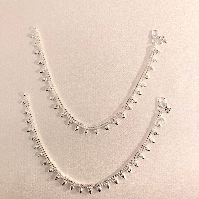 AS15 silver simple anklets image 0