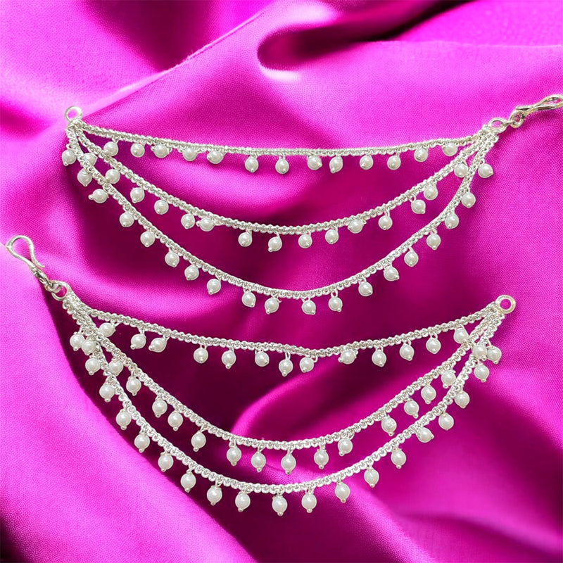 PA053 Silver Colour Three Line Pearls Sahara