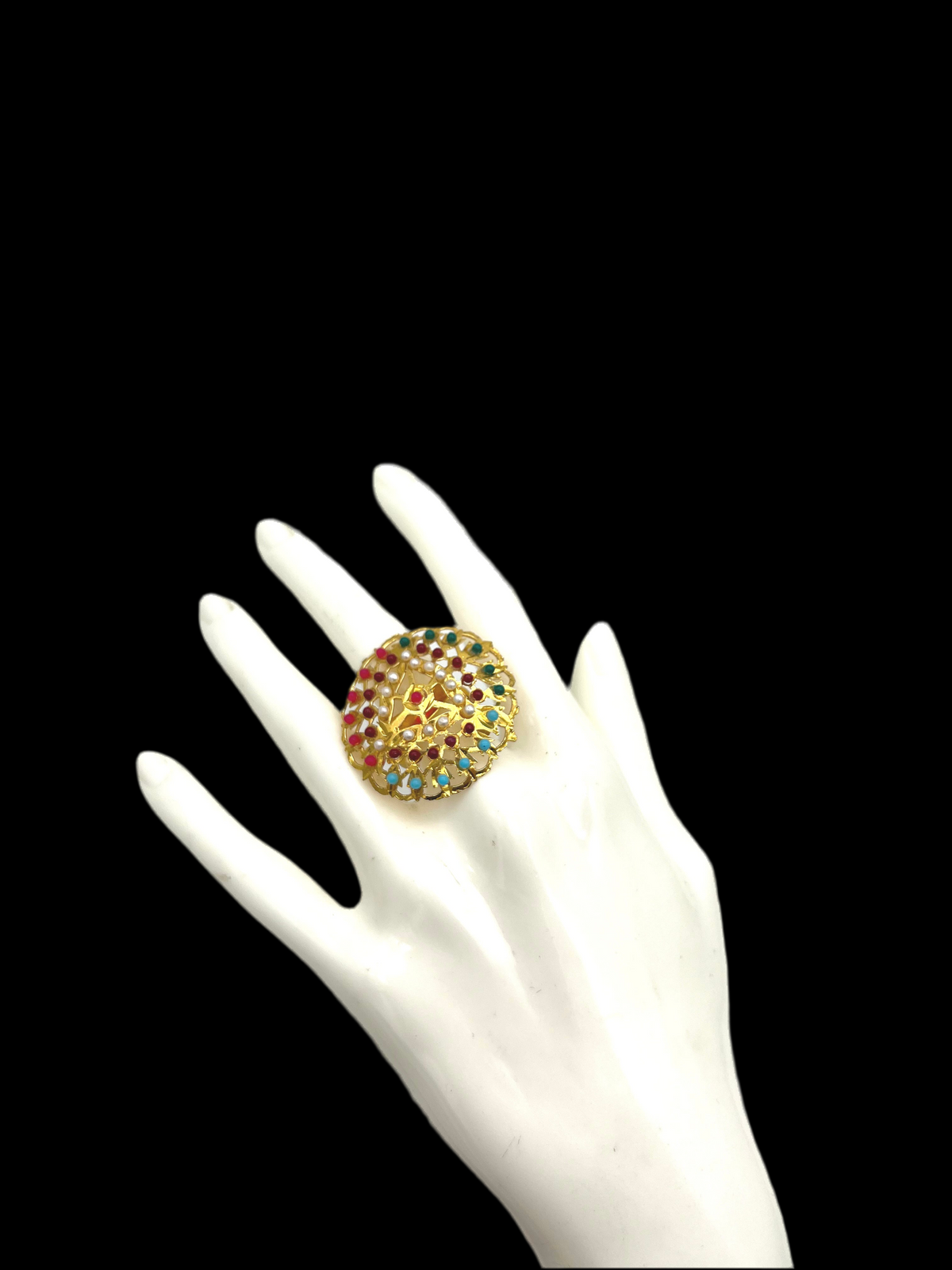 Pakistani style ring- multicoloured