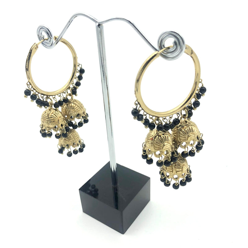 J3 Black hoop jumka image 0