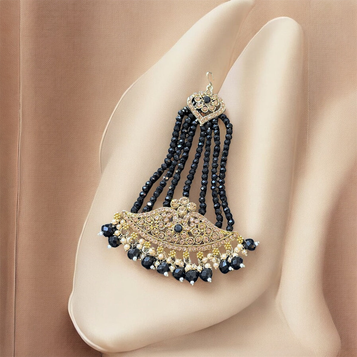 PA7803 black with full gold colour choker set