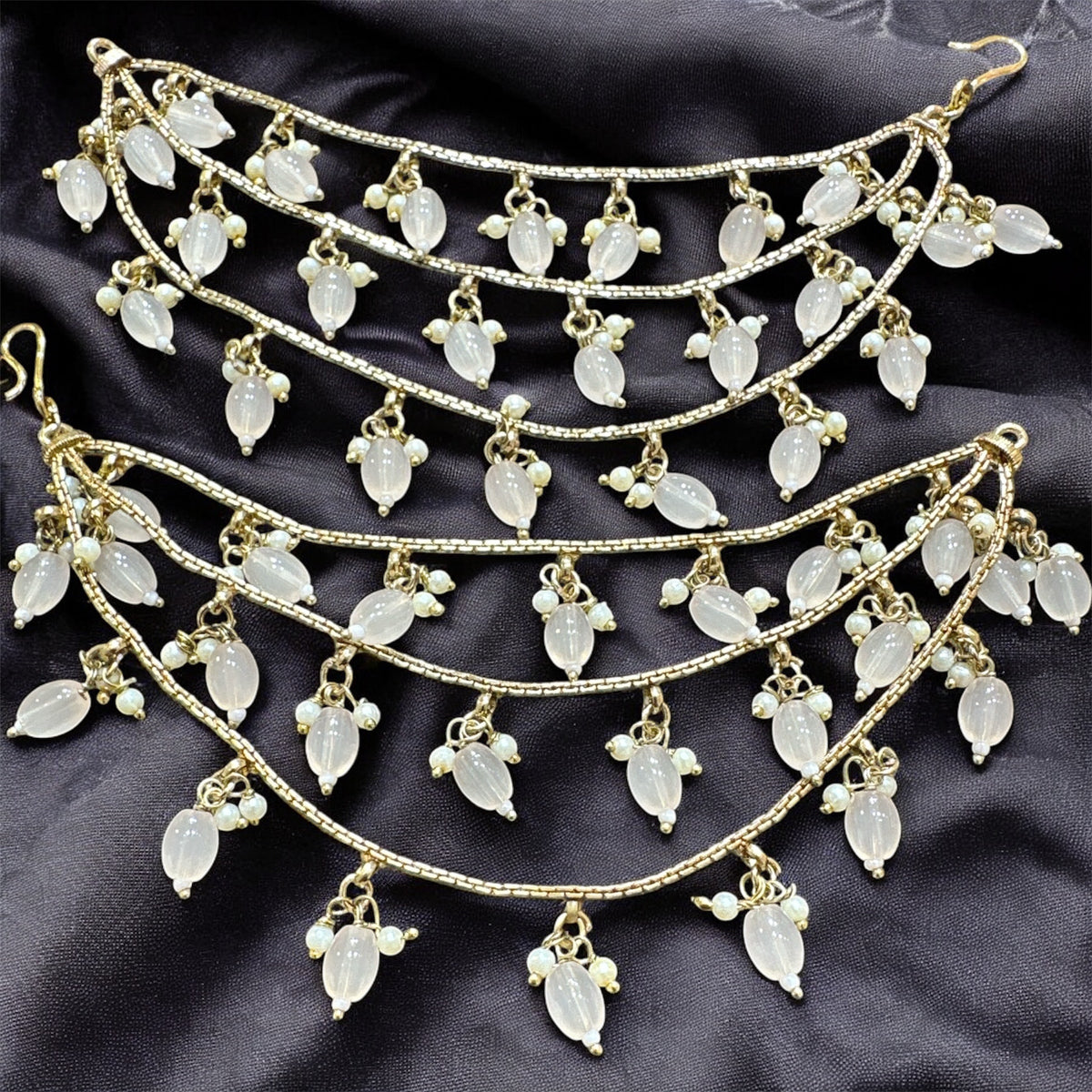 PA058 Three Line Sahara With Peach Beads