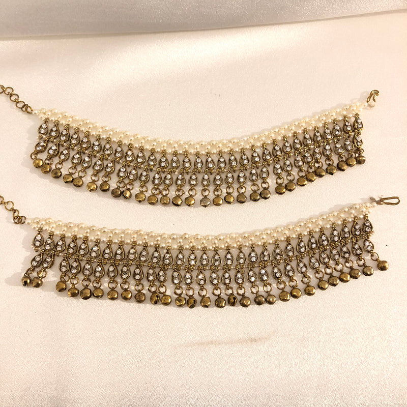 AB12 Antique thick bell anklets image 0