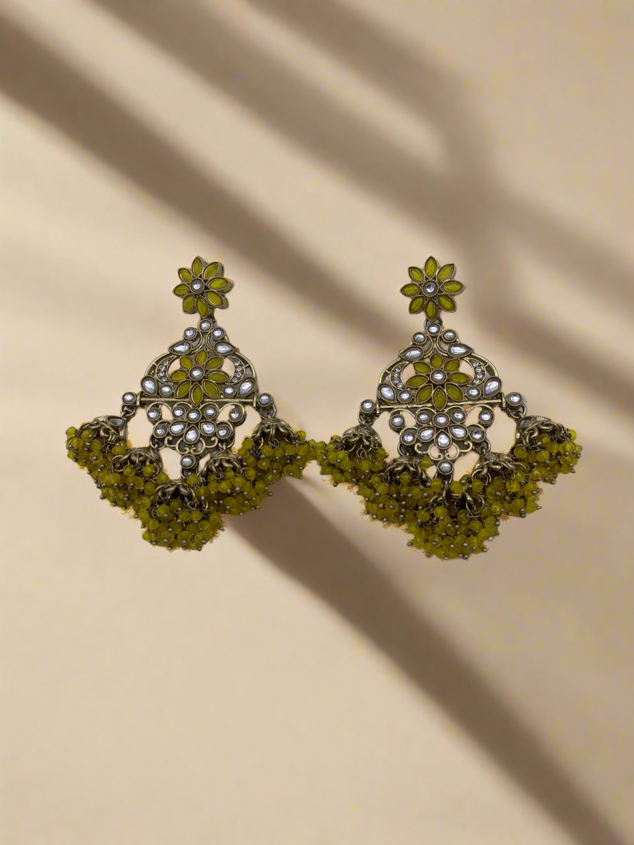 Gold and yellow earrings