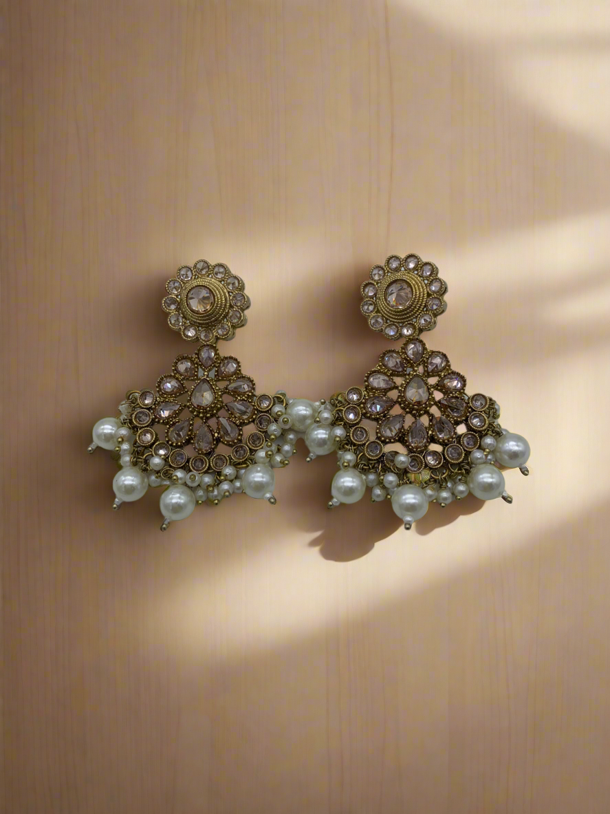 Gold polki earrings