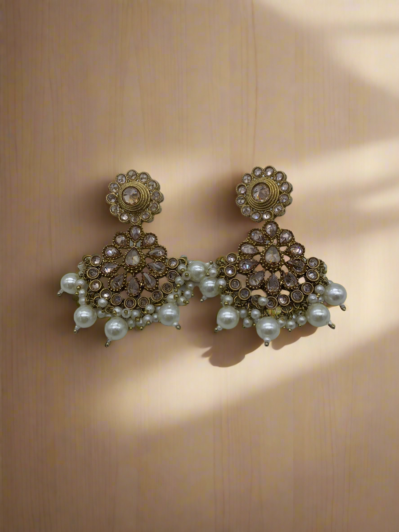 Gold polki earrings