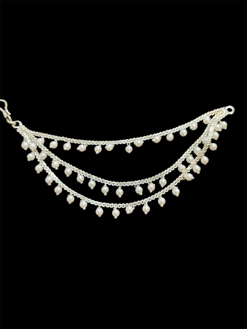 PA053 Silver Colour Three Line Pearls Sahara