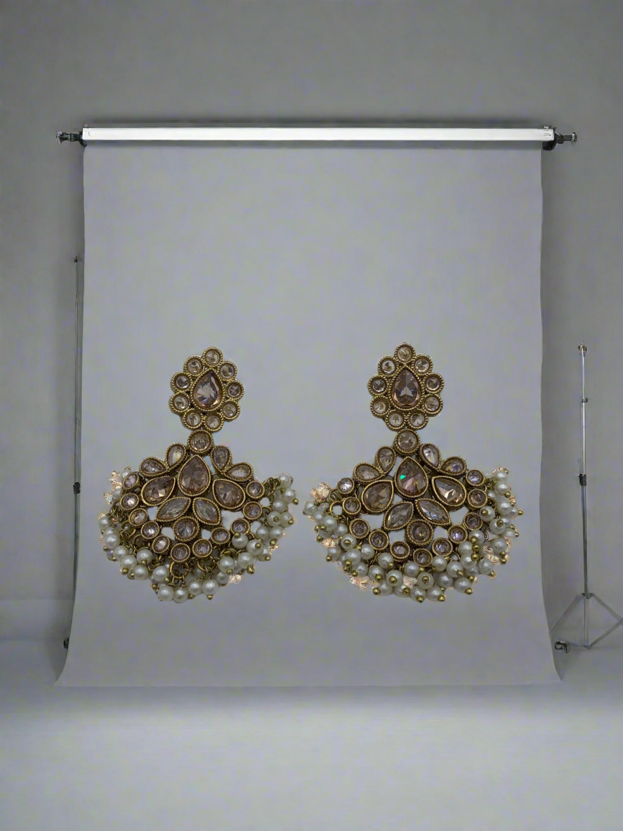 Gold polki earrings