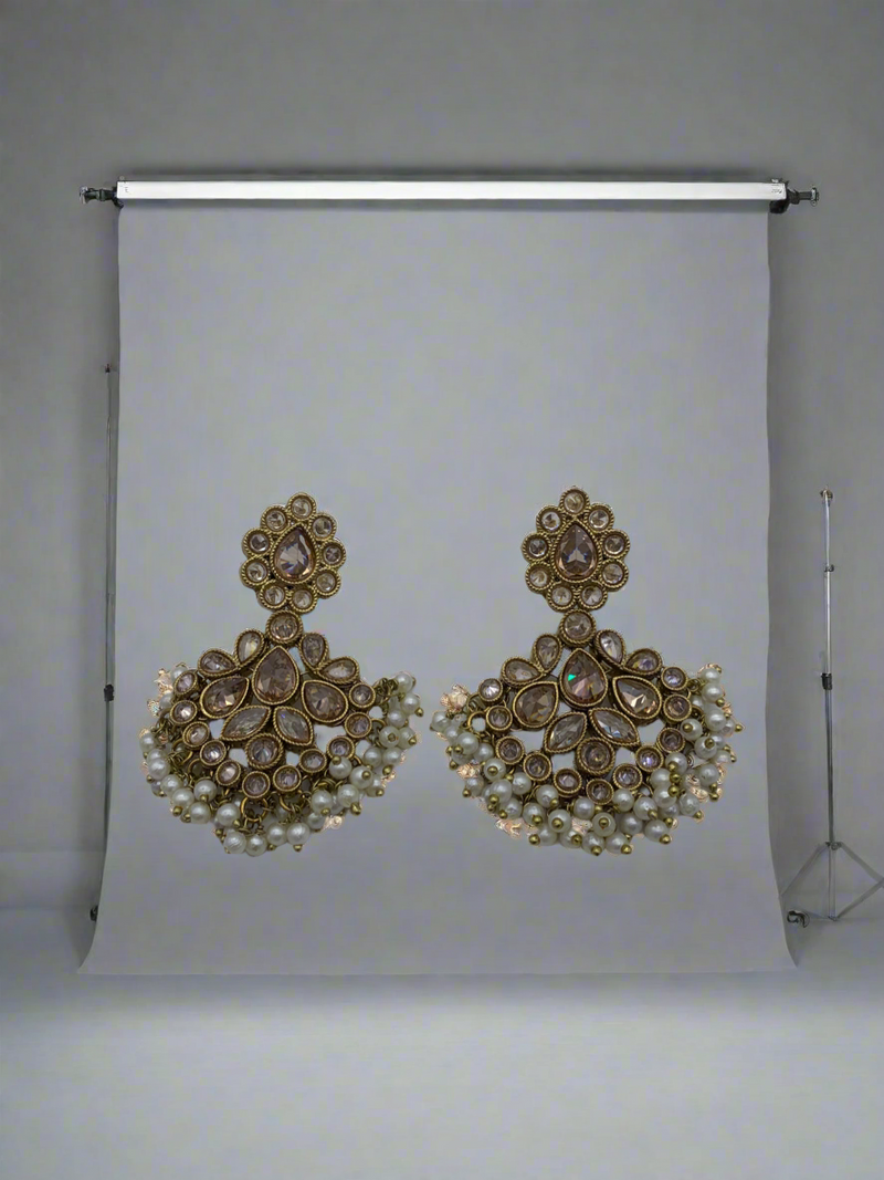 Gold polki earrings