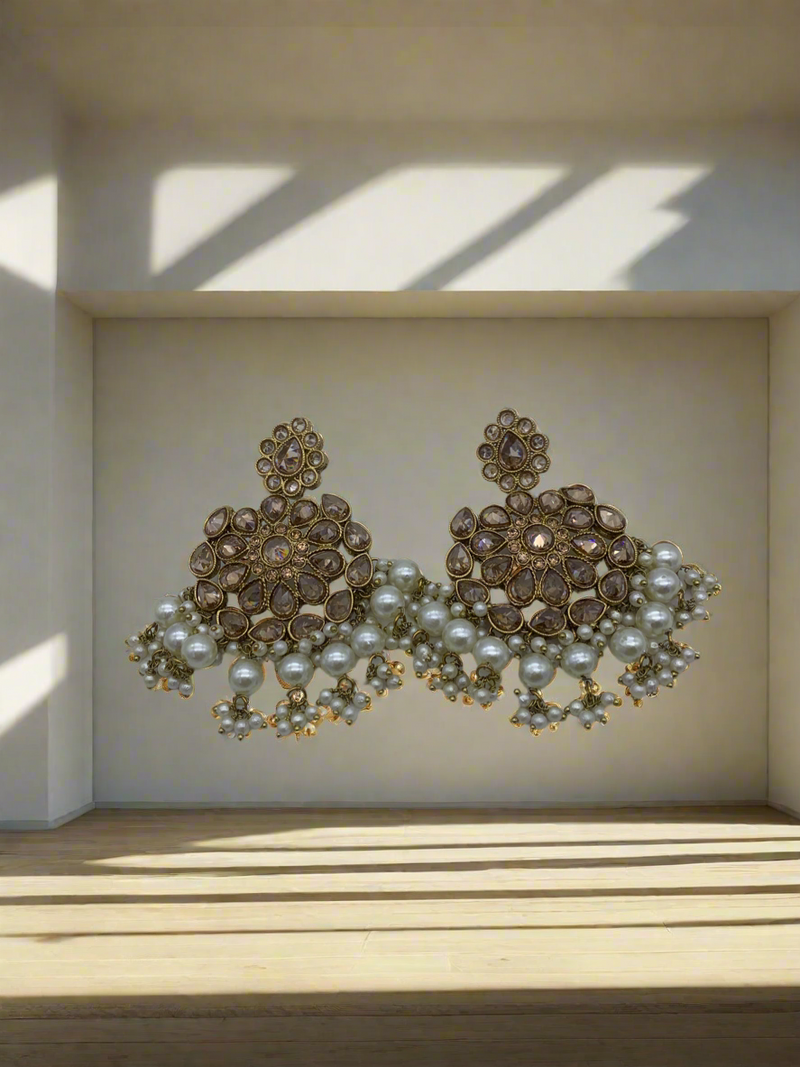 Gold polki earrings