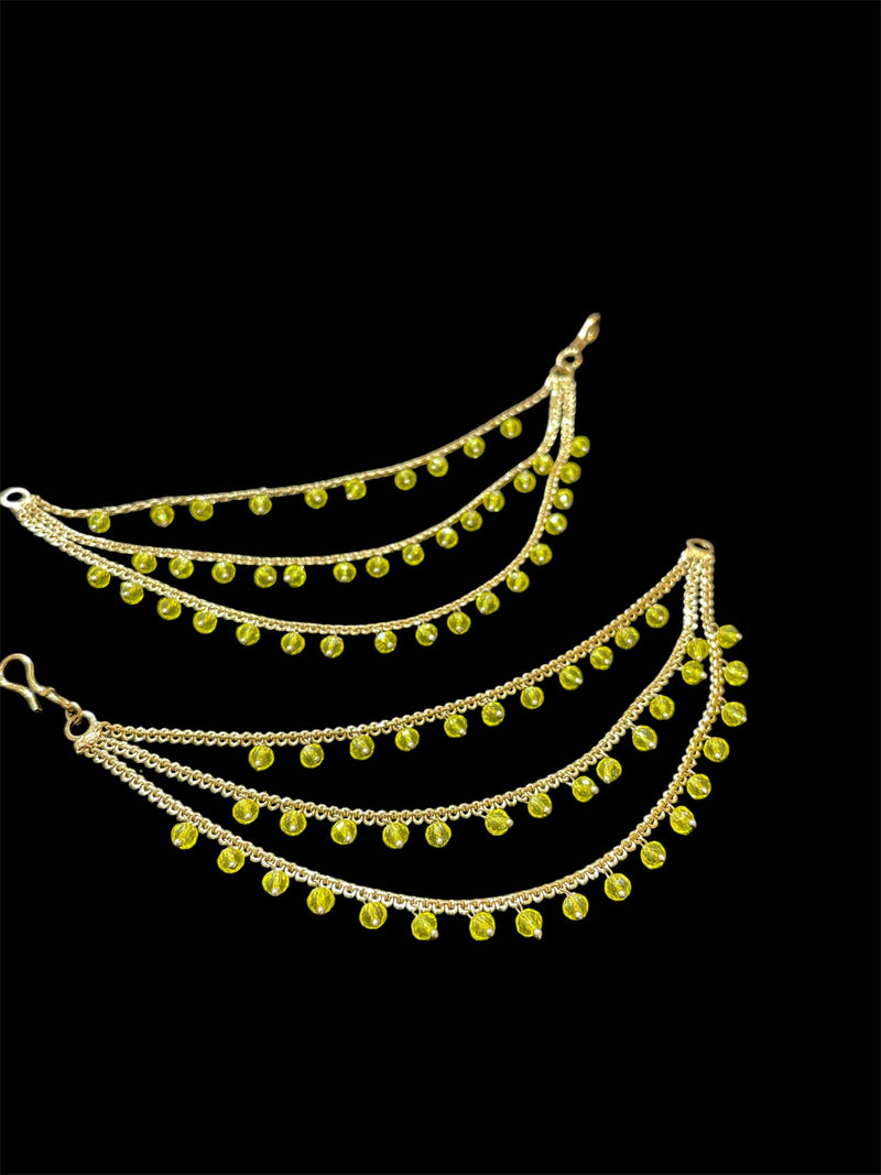 PA053 Full Gold Three Line Sahara with Yellow Beads