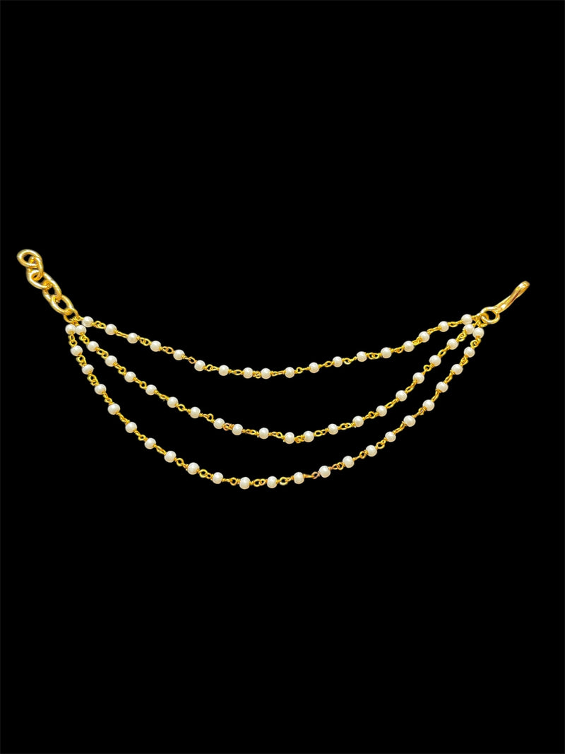 PA054 Bright Gold Three Line Pearls Sahara