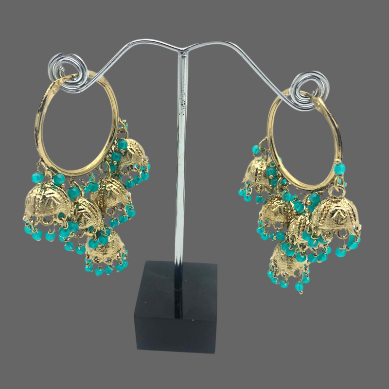 J5 Blue hoop jumka