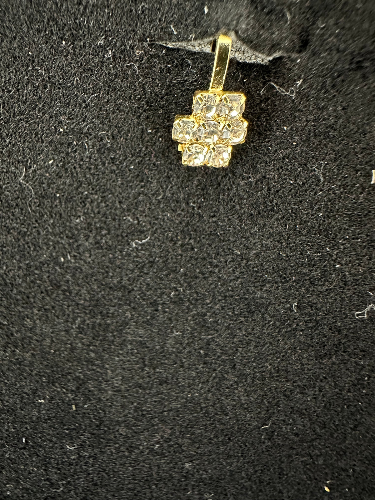 PA18 gold with white stones nose ring (Slide on)