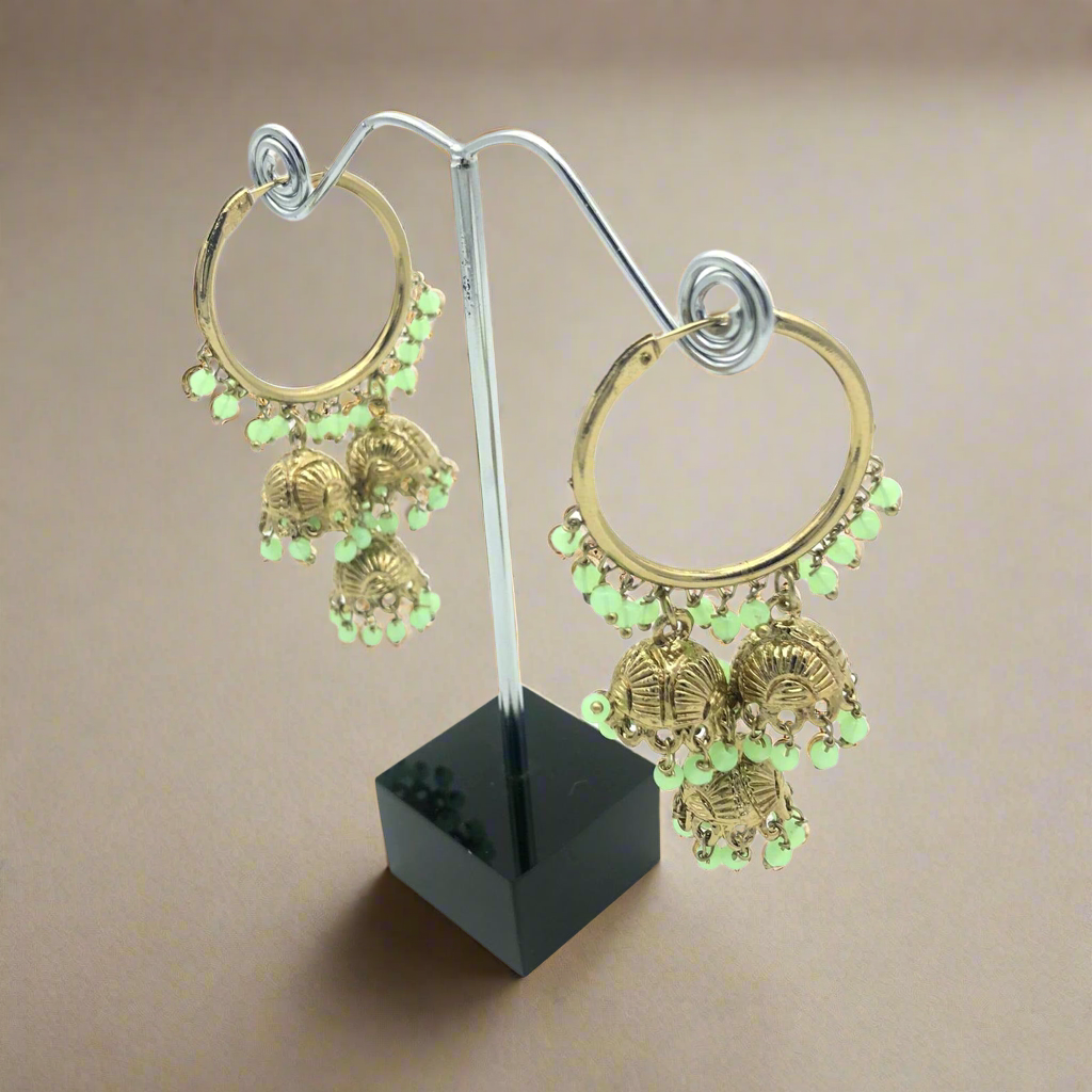 J3 Mint hoop jumka