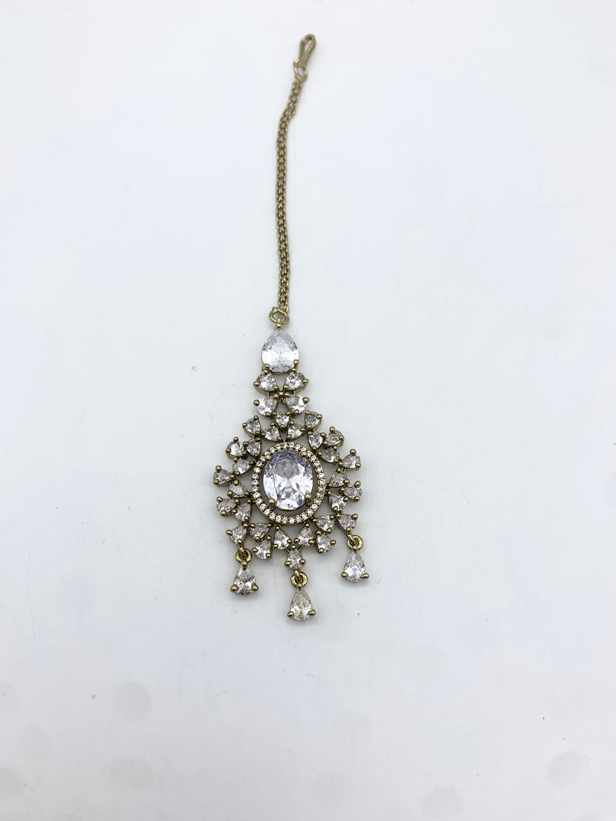 AM300 Gold and White necklace set American diamond