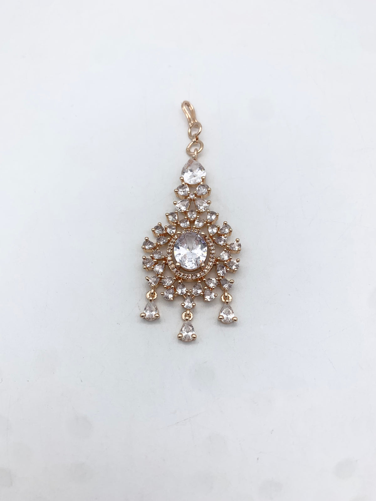 AM300 Rose Gold necklace set American diamond