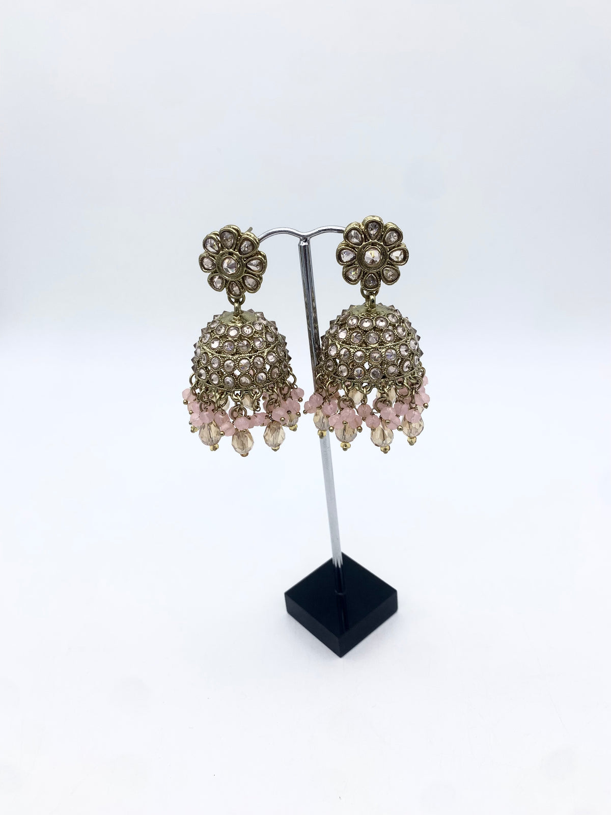 AM013 Gold and Pink necklace set Polki