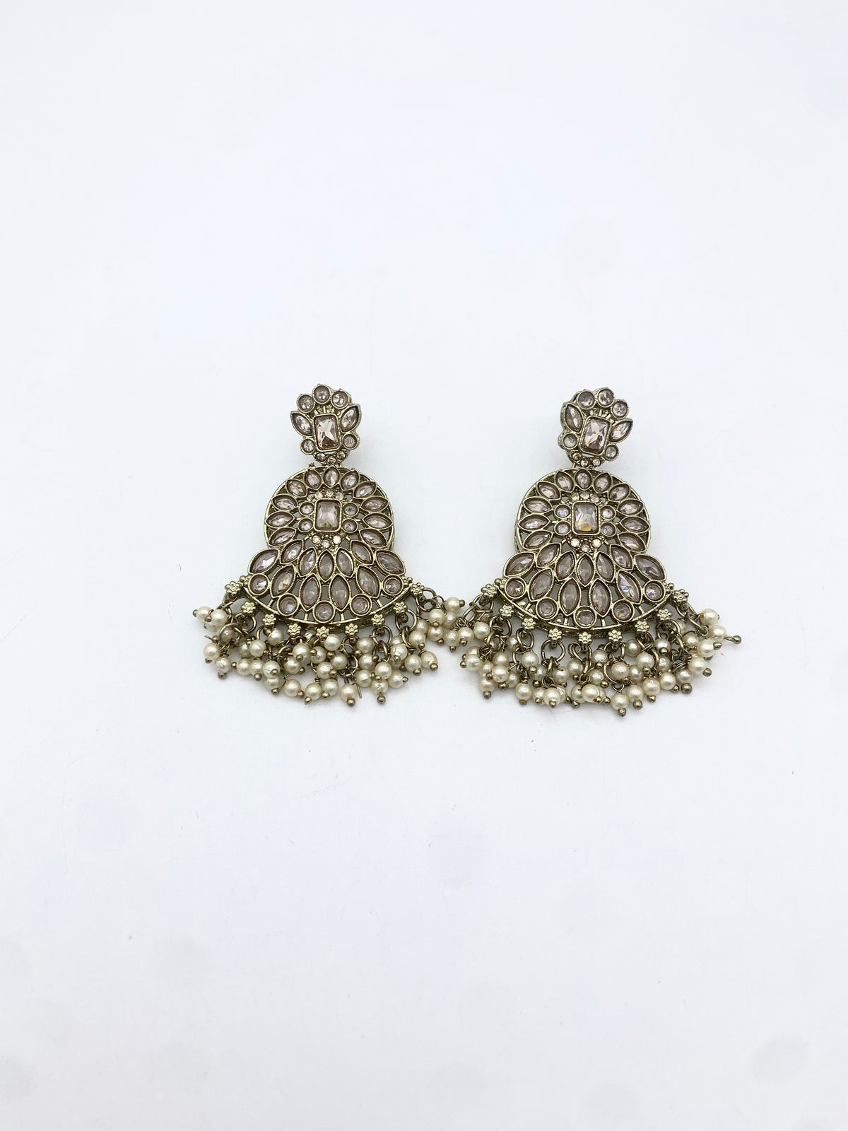 AM014 Full Gold necklace set Polki