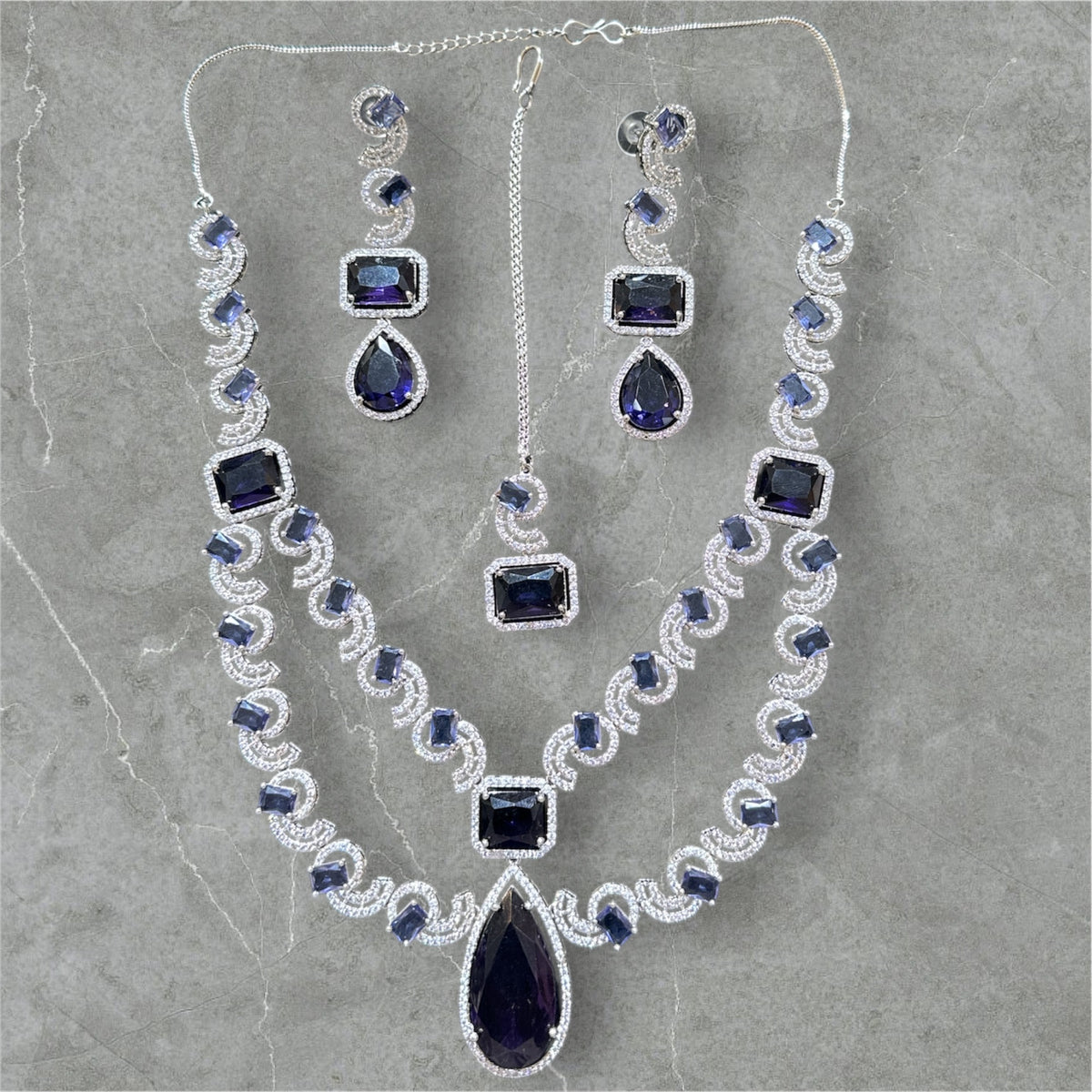 AN14 AD set silver with purple