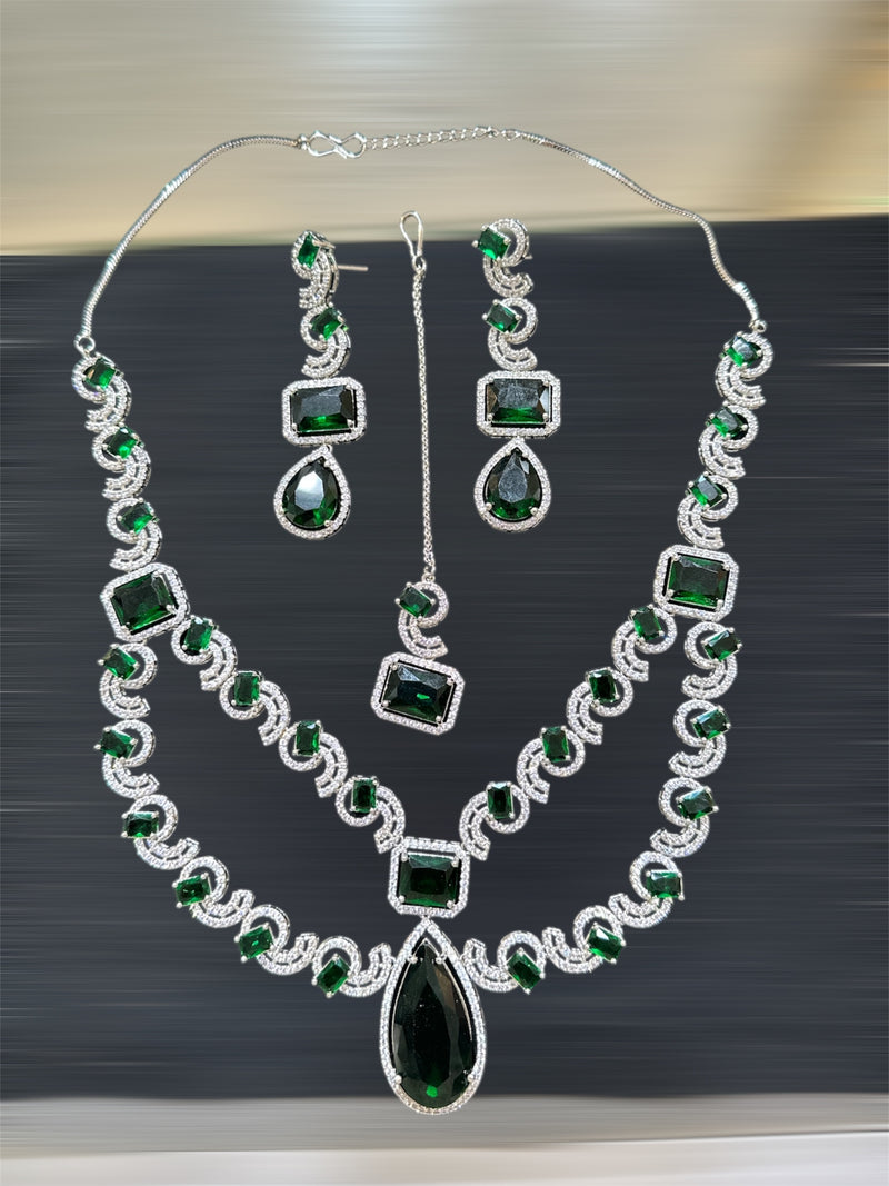 AN14 AD set silver with dark green