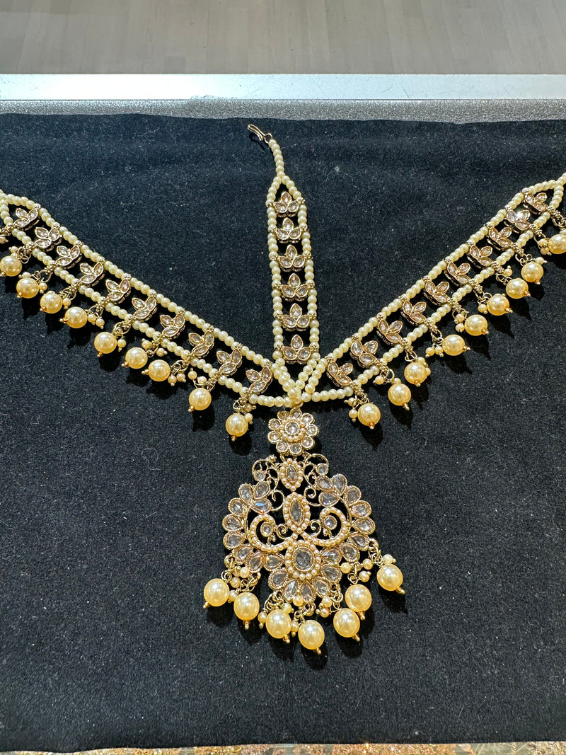 AN067 Full Gold polki mathapatti