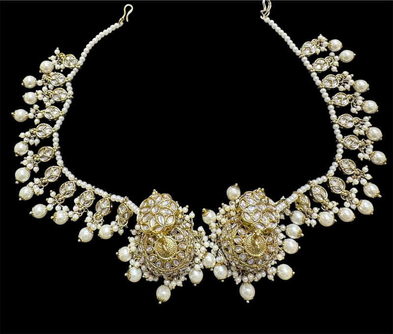 AN799 Antique Gold Kundan Choker Set