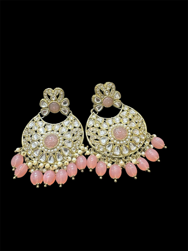 AN700 Dark Peach Kundan Choker Set