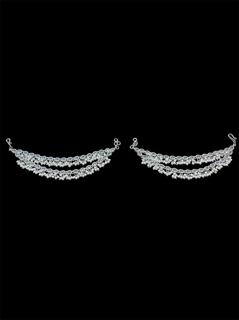 AN202 Double Line Polki Sahara With Silver Stones