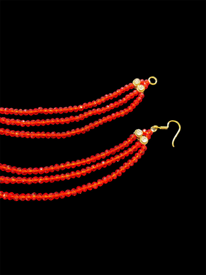 AN205 Three Line Red Crystal Sahara