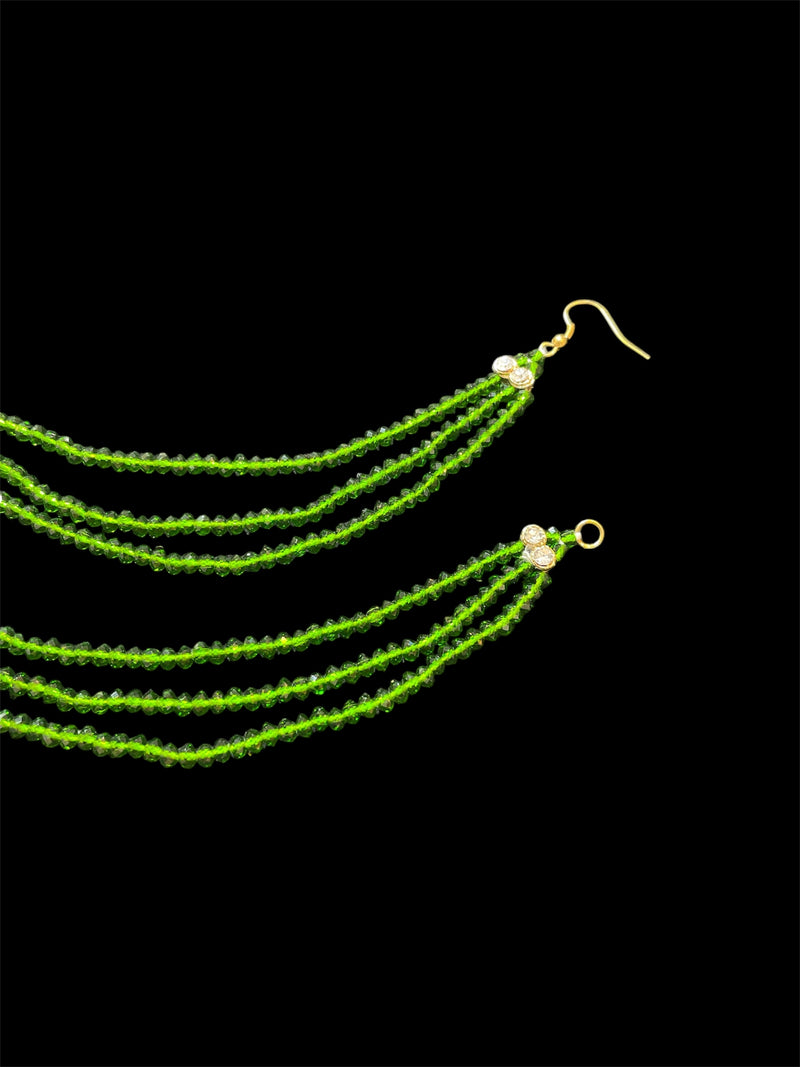 AN205 Three Line Green Crystal Sahara