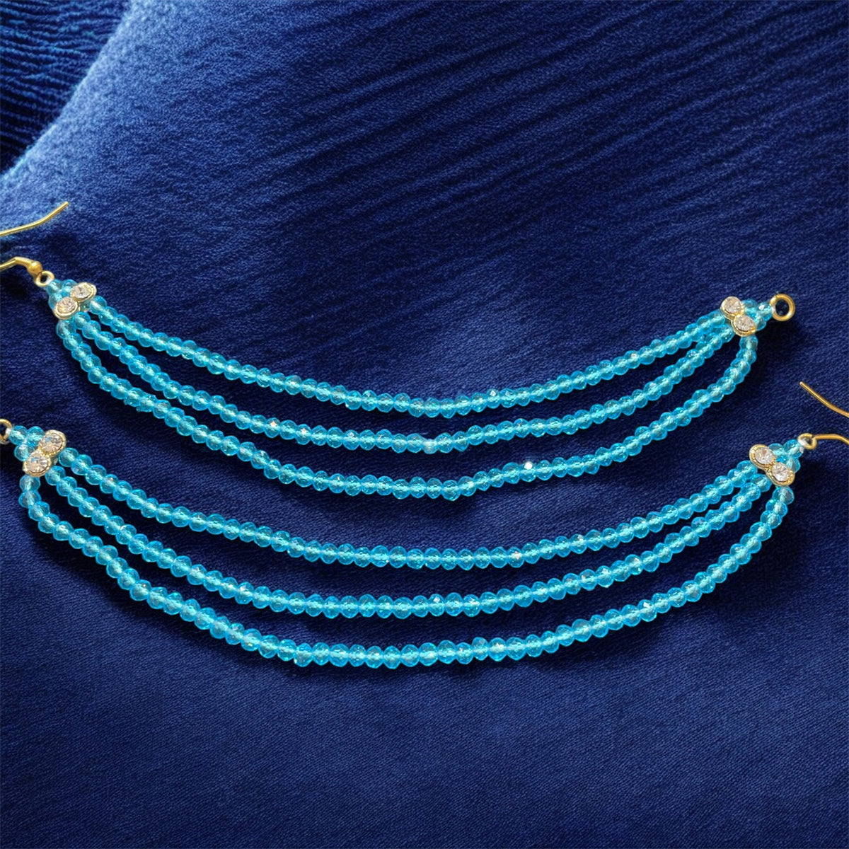 AN205 Three Line Blue Crystal Sahara