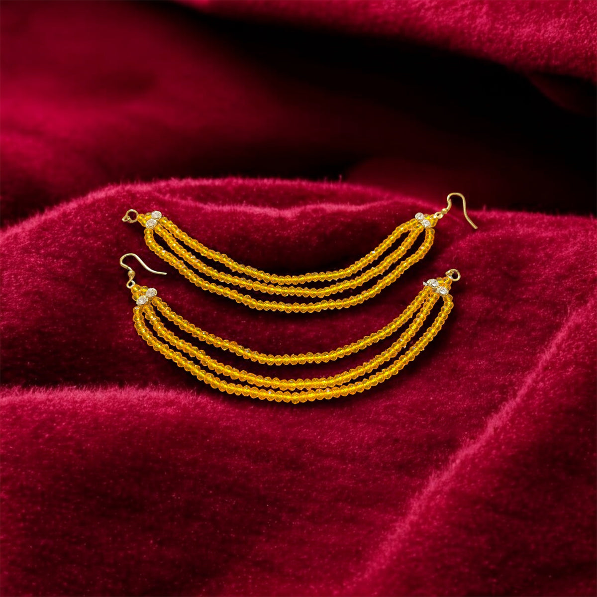 AN205 Three Line Yellow Crystal Sahara