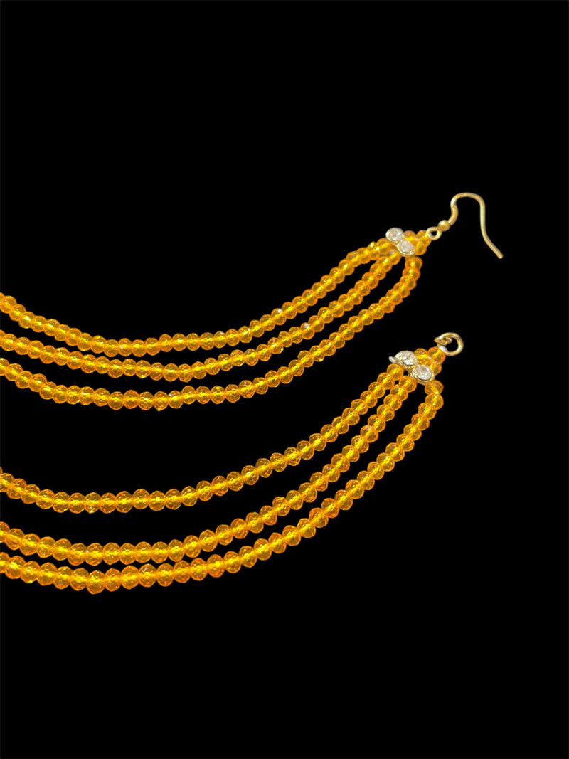 AN205 Three Line Yellow Crystal Sahara