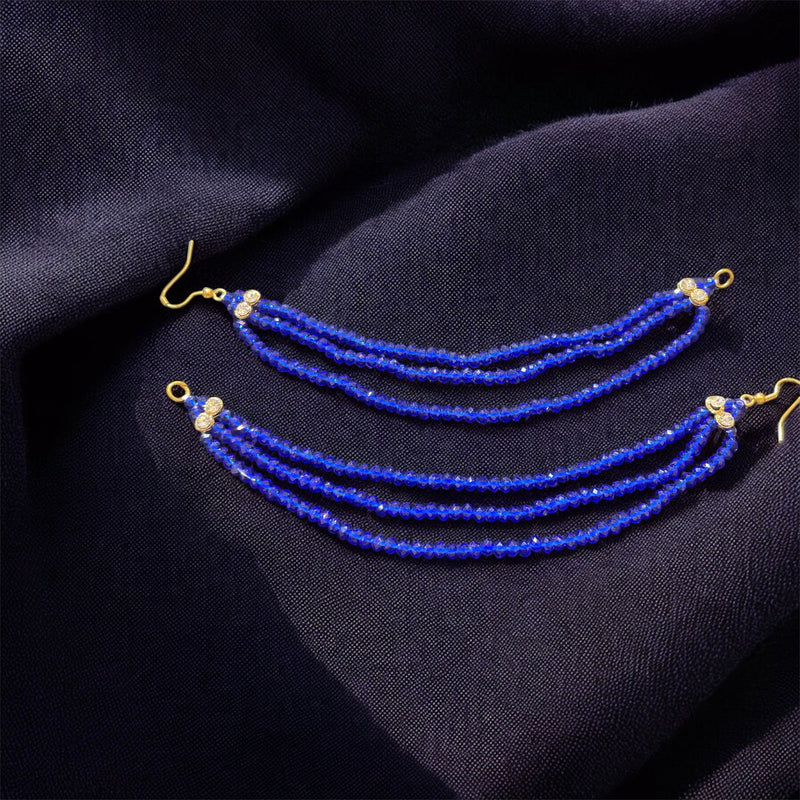 AN205 Three Line Royal Blue Crystal Sahara