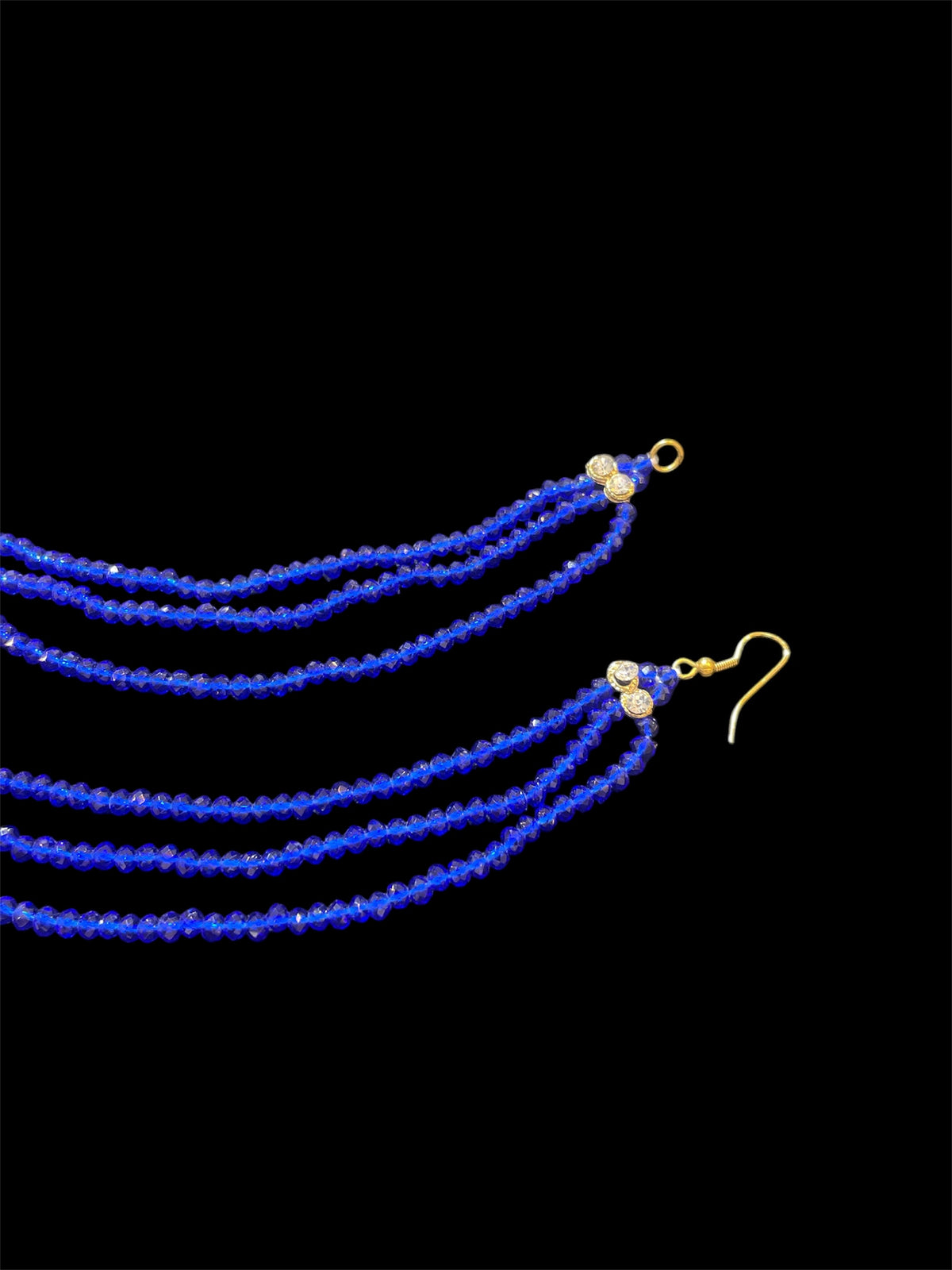 AN205 Three Line Royal Blue Crystal Sahara