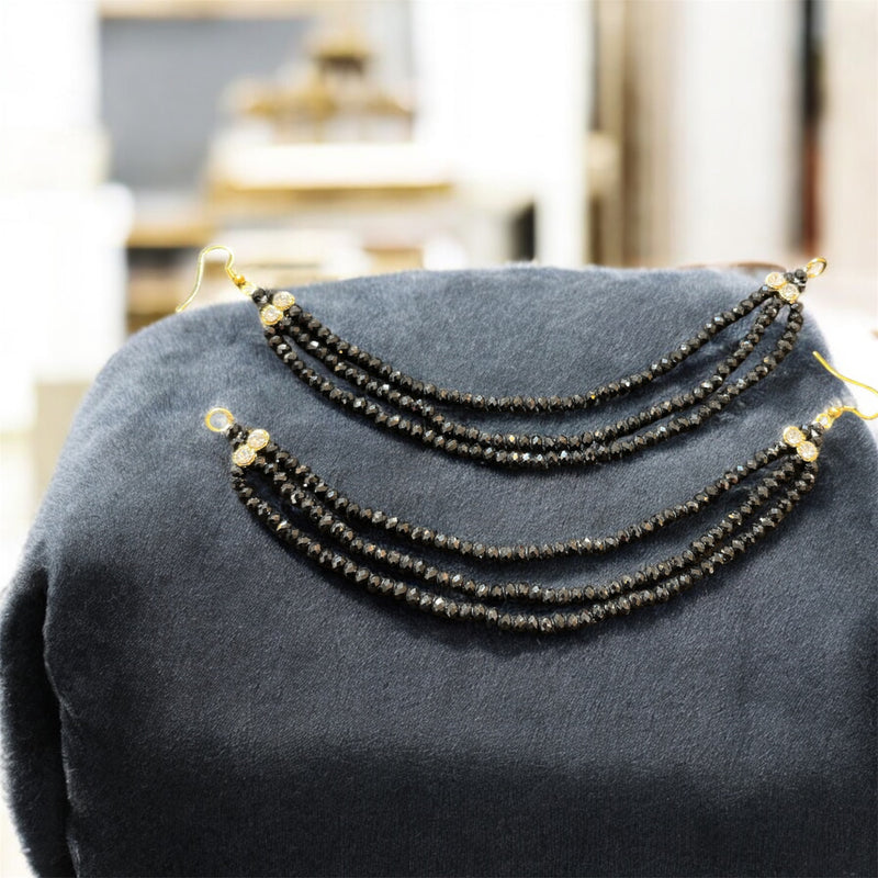 AN205 Three Line Black Crystal Sahara