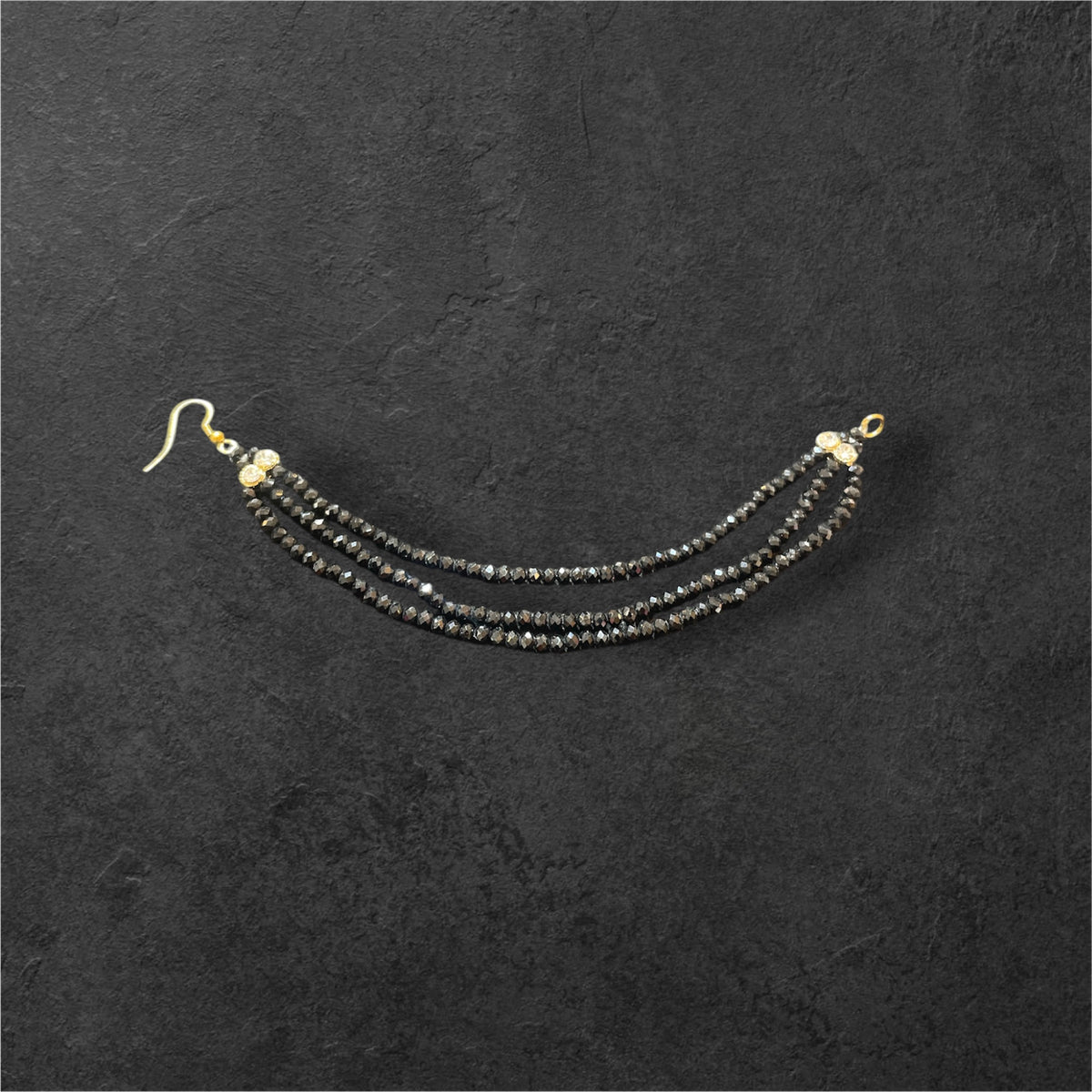 AN205 Three Line Black Crystal Sahara