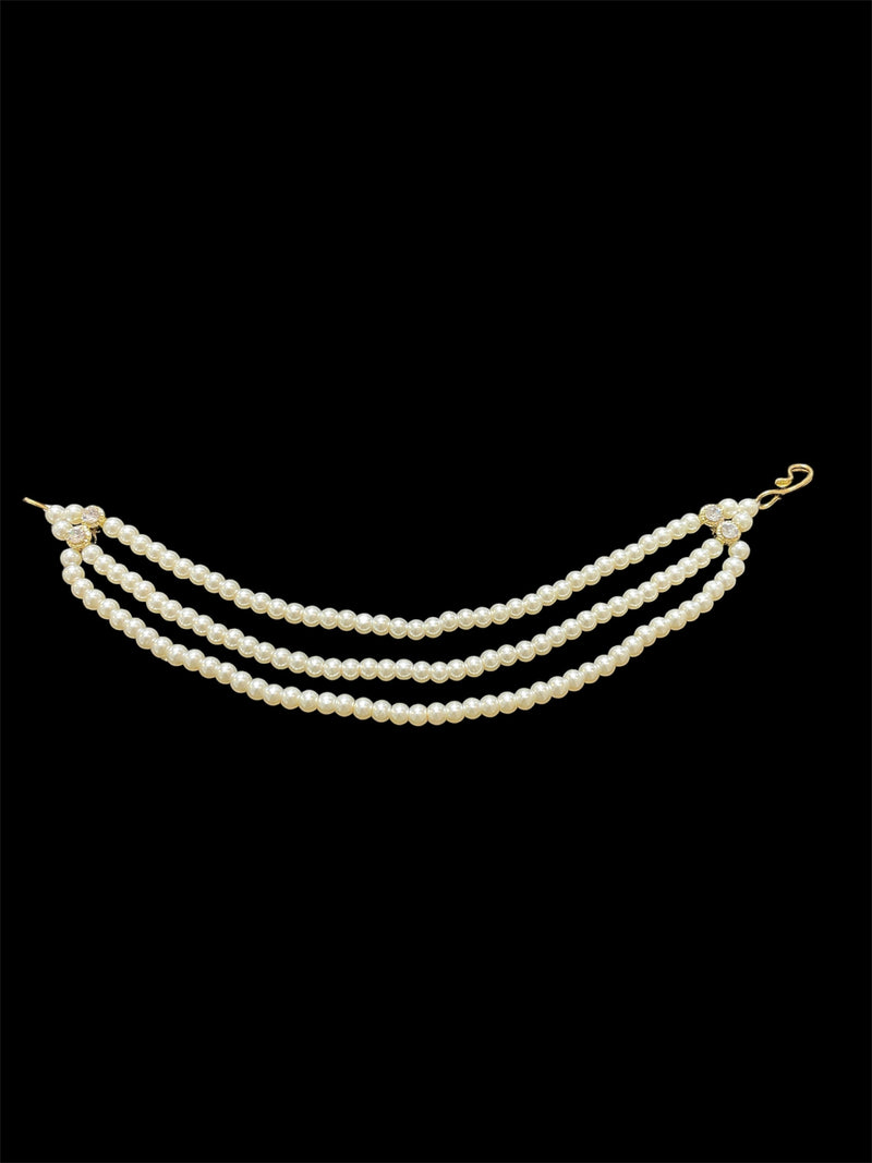 AN206 Three Line Gold Pearls Sahara