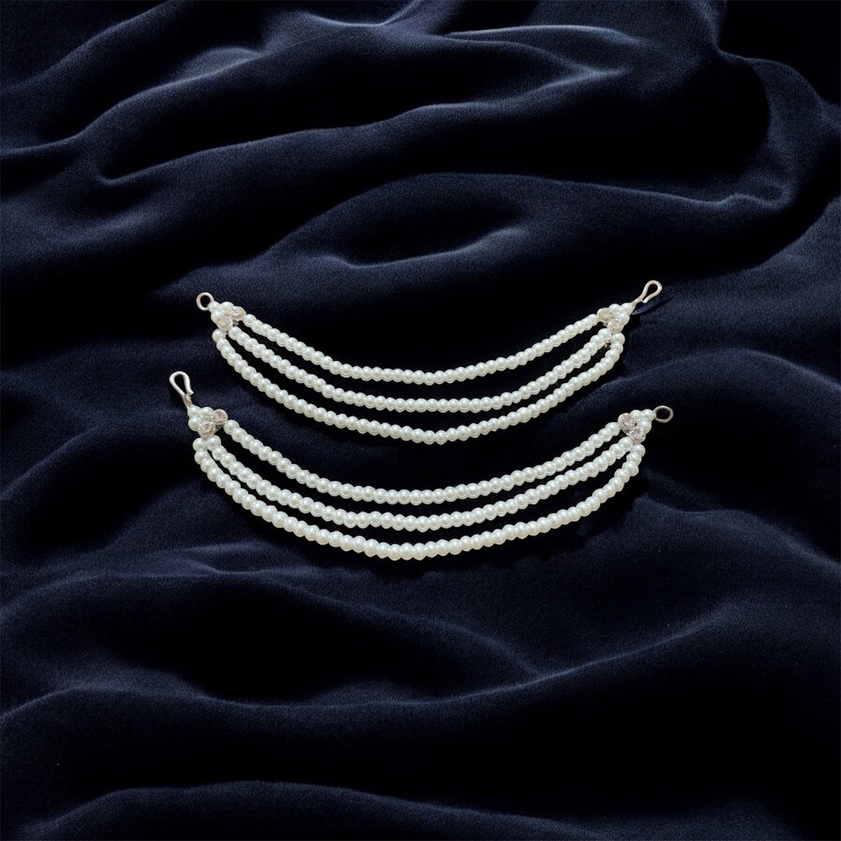 AN206 Three Line White Pearls Sahara