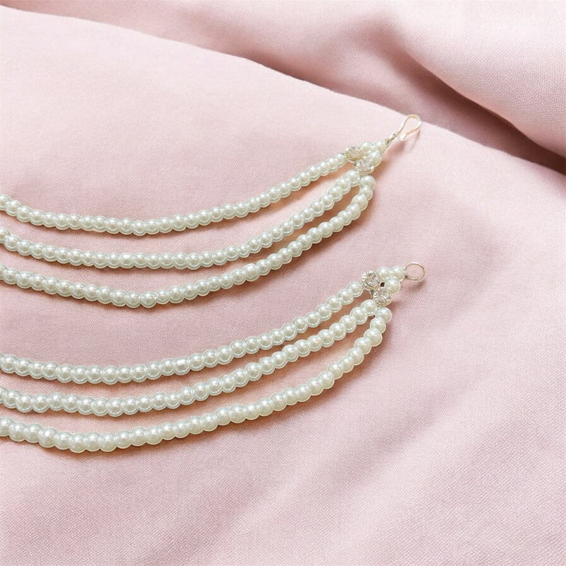 AN206 Three Line White Pearls Sahara