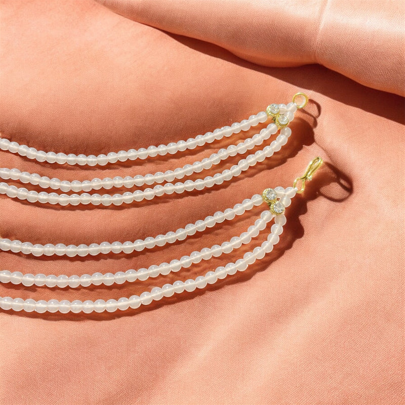 AN206 Three Line Sahara with Peach Matte Beads