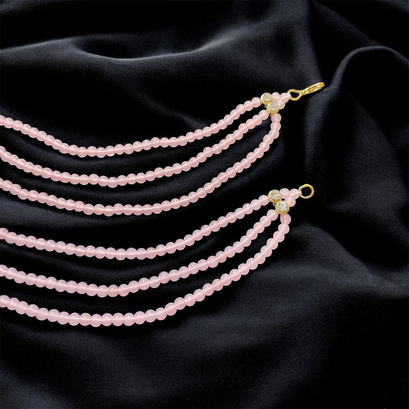 AN206 Three Line Sahara with Light Pink Matte Beads