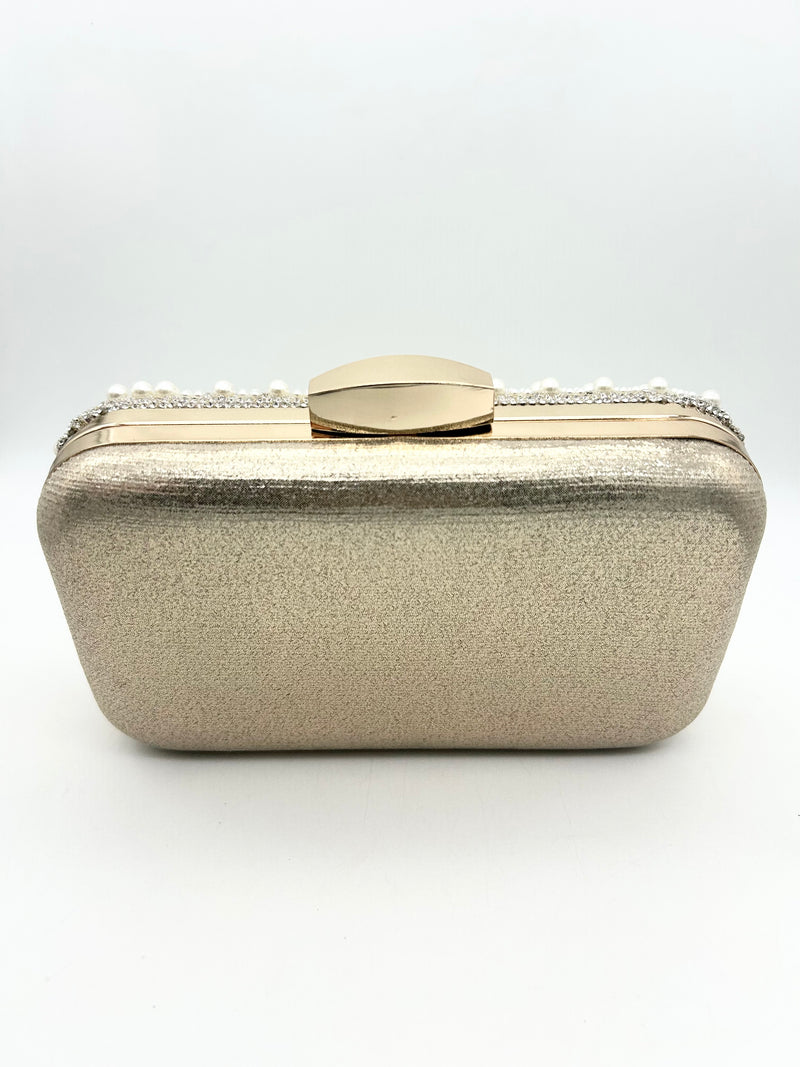 AM703 Gold clutch bag